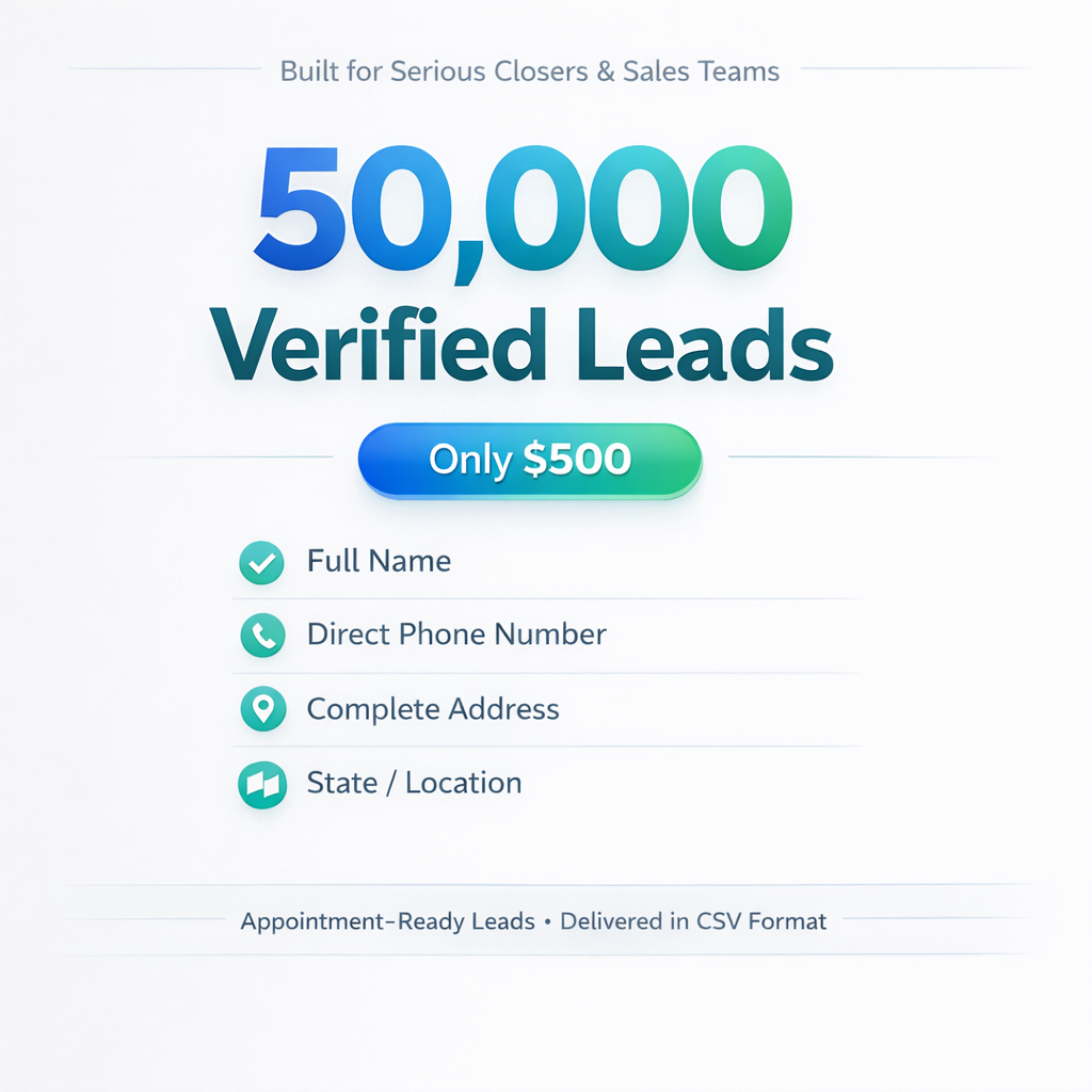Get 50,000 Verified Insurance Leads